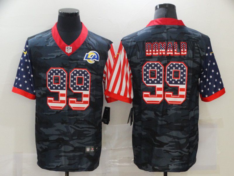 Men Los Angeles Rams #99 Aaron Donald Camouflage national flag Nike Limited NFL Jersey->washington redskins->NFL Jersey